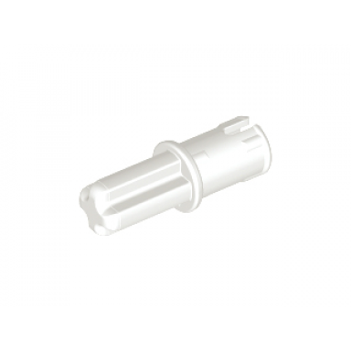 white technic axle 1l with pin with friction ridges
