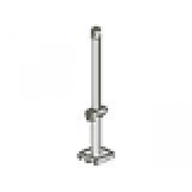 white boat mast 2 x 2 x 9 2 3 bar with slot on top and 2 finger hinge on two sides
