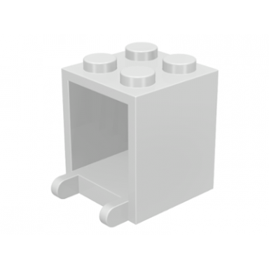 white container box 2 x 2 x 2 - solid studs