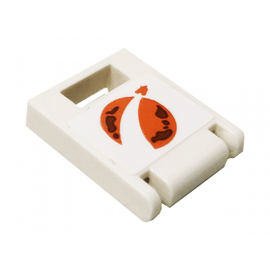 white container box 2 x 2 x 2 door with slot with orange city mars exploration logo pattern sticker - set 60225