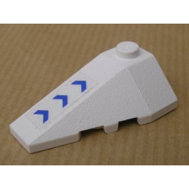 white wedge 4 x 2 triple left with three blue arrows pattern sticker - set 7700
