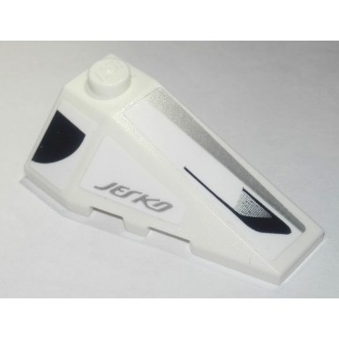 white wedge 4 x 2 triple right with air vents and jesko pattern stickers - set 76900