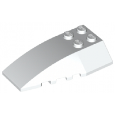 white wedge 6 x 4 triple curved