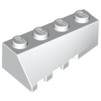white wedge 4 x 2 sloped right