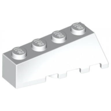 white wedge 4 x 2 sloped left
