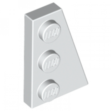 white wedge plate 3 x 2 right