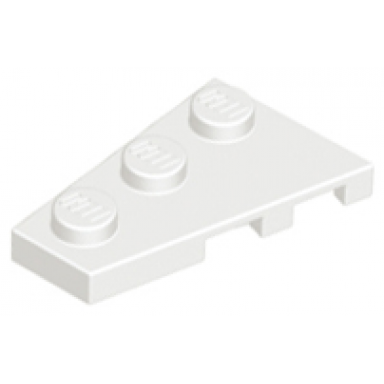 white wedge plate 3 x 2 left