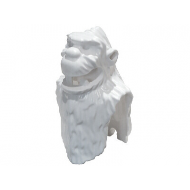 white creature head and torso - yeti