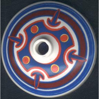 white dish 3 x 3 inverted radar with orient india shield pattern