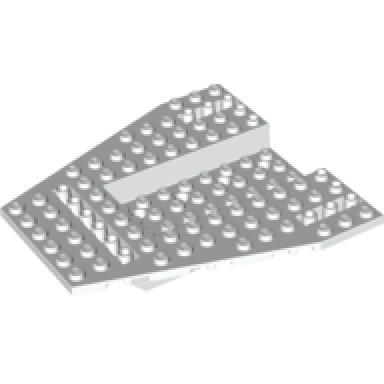 white vehicle base 12 x 12 x 1 1 3 with 8 x 4 recessed center and 8 holes