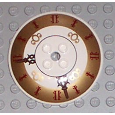 white dish 6 x 6 inverted radar - hollow studs with hp clock face pattern