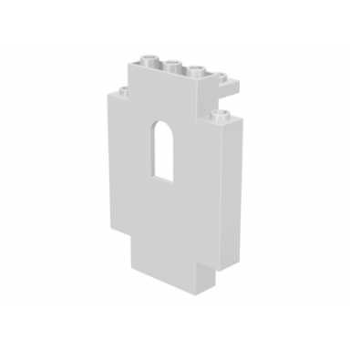 white panel 2 x 5 x 6 wall with window