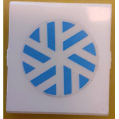 white glass for window 4 x 4 x 3 roof with blue and white arctic snowflake pattern sticker - set 8680