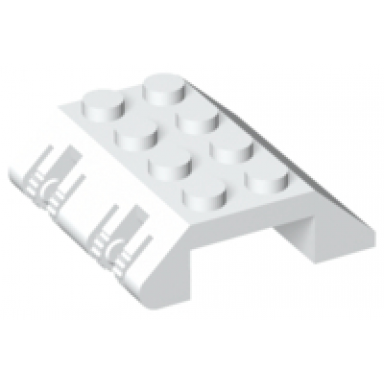 white slope 45 4 x 4 double with locking hinge