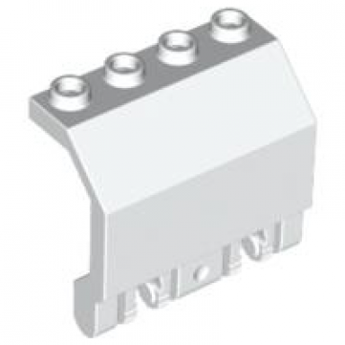 white panel 2 x 4 x 3 1 3 with double locking 2 fingers hinge