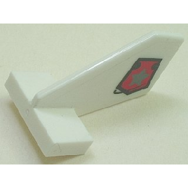white tail shuttle small with space police 3 badge pattern on both sides stickers - sets 5980 5981