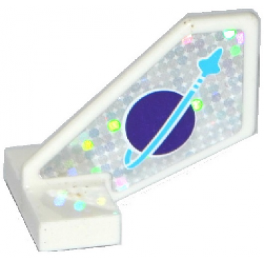 white tail shuttle small with classic space logo with medium azure arrow pattern sticker - set 41128