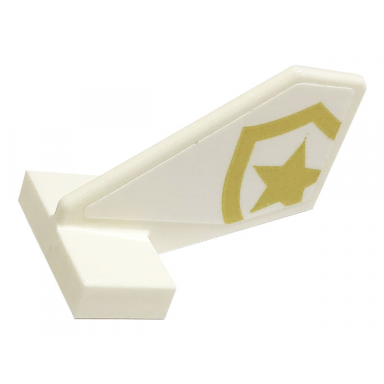 white tail shuttle small with gold police star badge logo pattern on both sides stickers - set 60316
