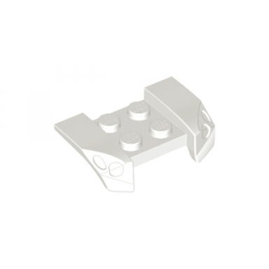 white vehicle mudguard 2 x 4 with headlights overhang