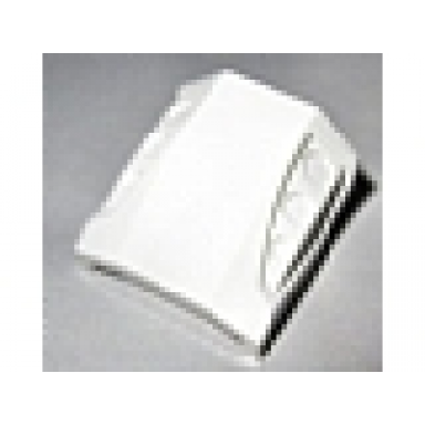 white slope curved 2 x 2 with debossed side ports