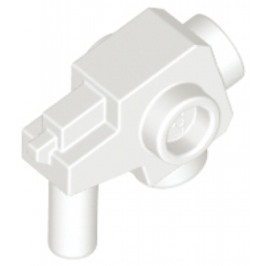 white minifigure weapon gun blaster with studs on sides bottom and front