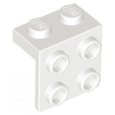 white bracket 1 x 2 - 2 x 2