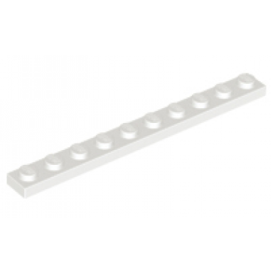 white plate 1 x 10