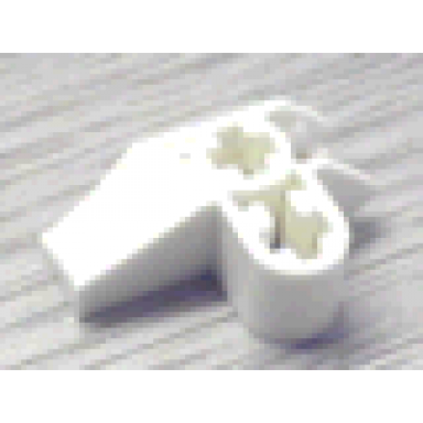 white technic axle connector 2 x 3 perpendicular with catch