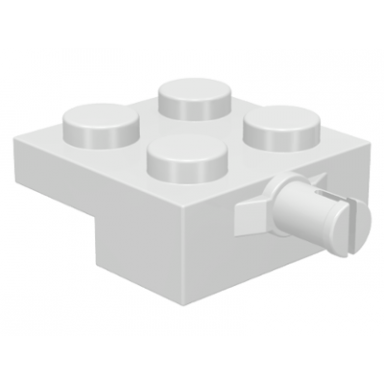 white plate modified 2 x 2 with wheel holder