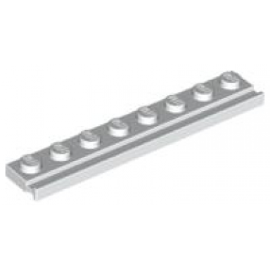 white plate modified 1 x 8 with door rail