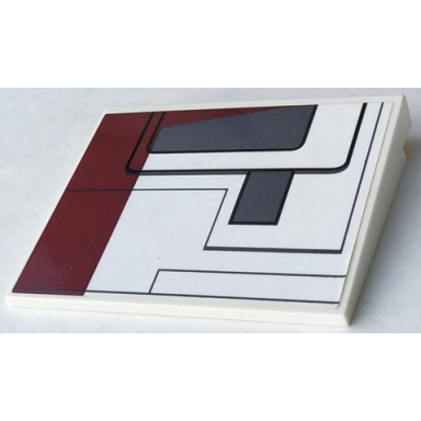 white slope 10 6 x 8 with sw republic attack gunship pattern model left side sticker - set 7676