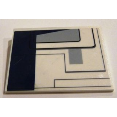 white slope 10 6 x 8 with sw republic dropship pattern left sticker - set 10195