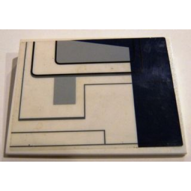 white slope 10 6 x 8 with sw republic dropship pattern right sticker - set 10195