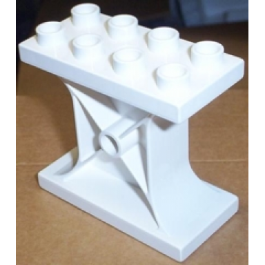 white duplo support 2 x 4 x 3