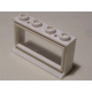white window 1 x 4 x 2 with extended lip with glass