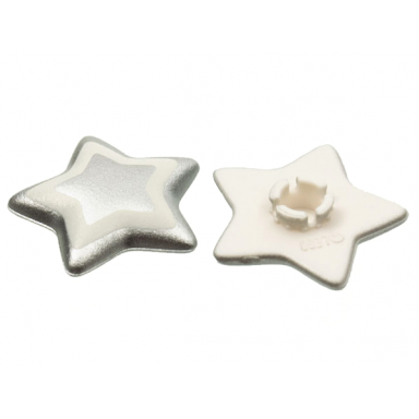 white clikits icon star 2 x 2 large with pin with silver star and border pattern