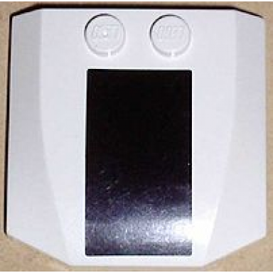 white wedge 4 x 4 x 2 3 triple curved with black rectangle 13mm wide pattern sticker - set 7236-1