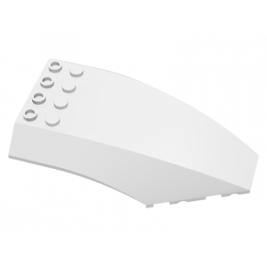 white windscreen 10 x 6 x 2 curved