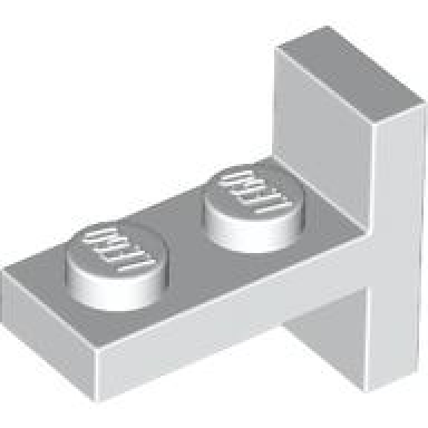 white bracket 1 x 2 - 2 x 1 centered