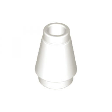 white cone 1 x 1 with top groove