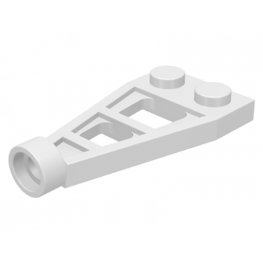 white plate modified 1 x 2 with long stud holder space wing