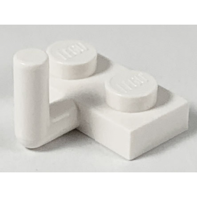 white plate modified 1 x 2 with bar arm up undetermined type