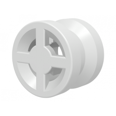 white wheel 8mm d x 6mm