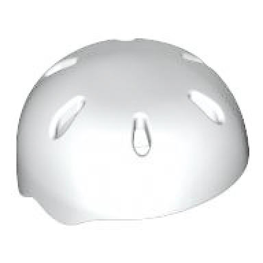 white minifigure headgear helmet sports with vent holes