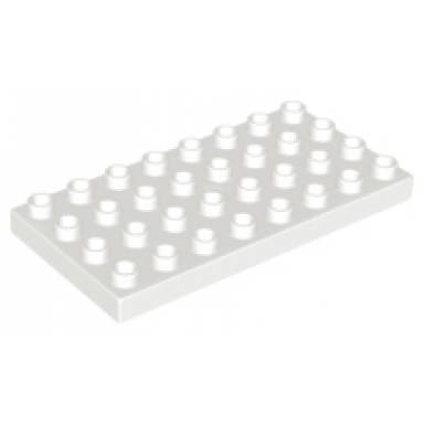 white duplo plate 4 x 8