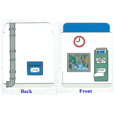 white plastic backdrop for set 4691 with clock and map