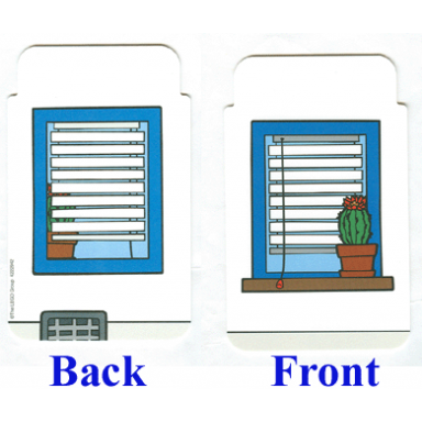 white plastic backdrop for set 4691 with window and plant