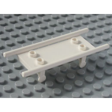 white minifigure utensil stretcher with wheels 4714 4715