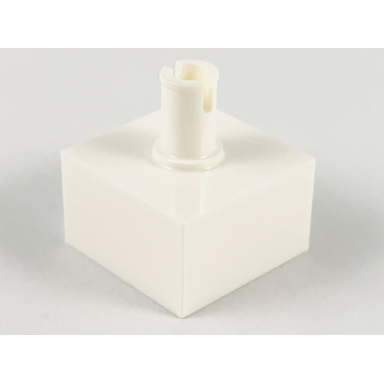white brick modified 2 x 2 no studs top pin