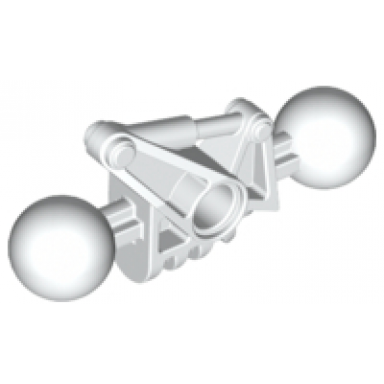 white bionicle toa metru arm lower section with 2 ball joint